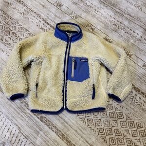Patagonia Kids Retro X Jacket Size S (8) Deep Pile Sherpa Fleece